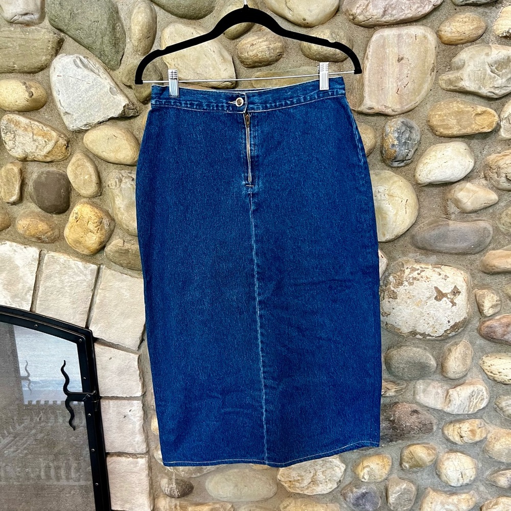 Crossing Long Jean Skirt